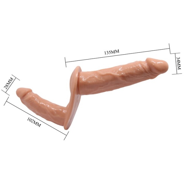 Страпон двухсторонний с фаллосом для женщин Ultra Passionate Harness 13.5 * 3.4 см